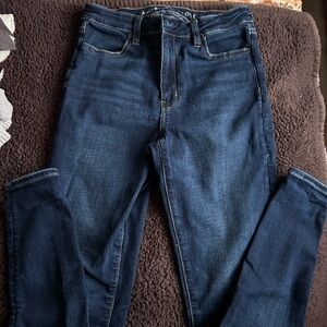 American Eagle Outfitters Women's Dark Blue Jeans